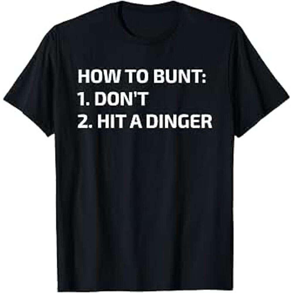 BSBL Lifestyle 101 "How to Bunt" Graphic Men's T-Shirt Black -‎ Size L